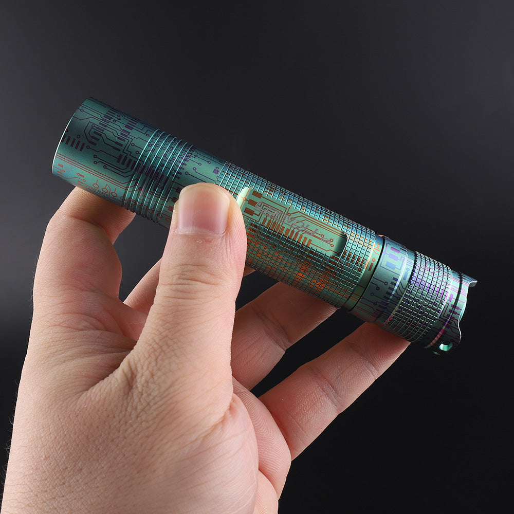 Convoy S2  Circuit board pattern titanium alloy 18650 flashlight
