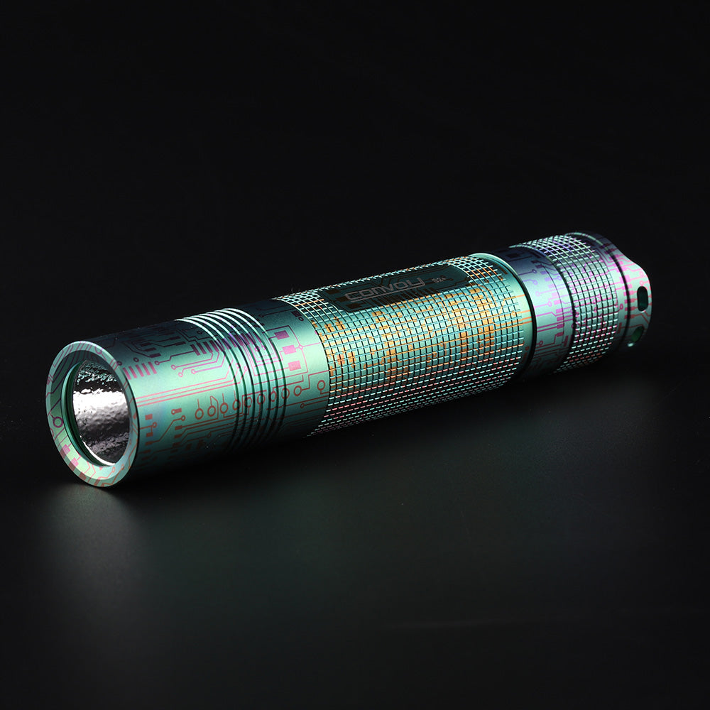 Convoy S2  Circuit board pattern titanium alloy 18650 flashlight