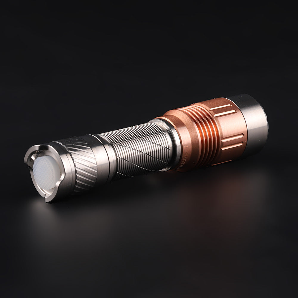 Convoy T6 copper head glossy Ti AA 14500 flashlight