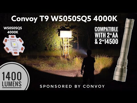 Convoy T9 orange AA 14500 flashlight