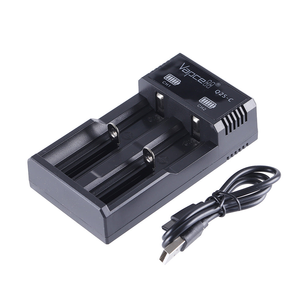 Vapcell Q2S-C Smart 2‑Slot Type‑C Li‑ion Battery Charger