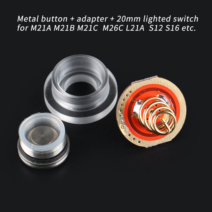 20mm light switch,  metal button