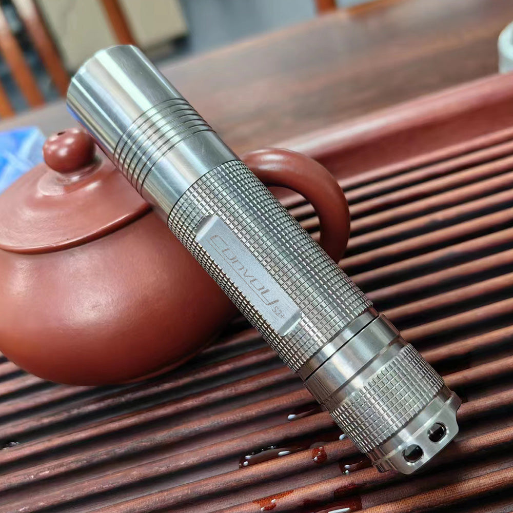 Convoy S2  glossy titanium alloy 18650 flashlight
