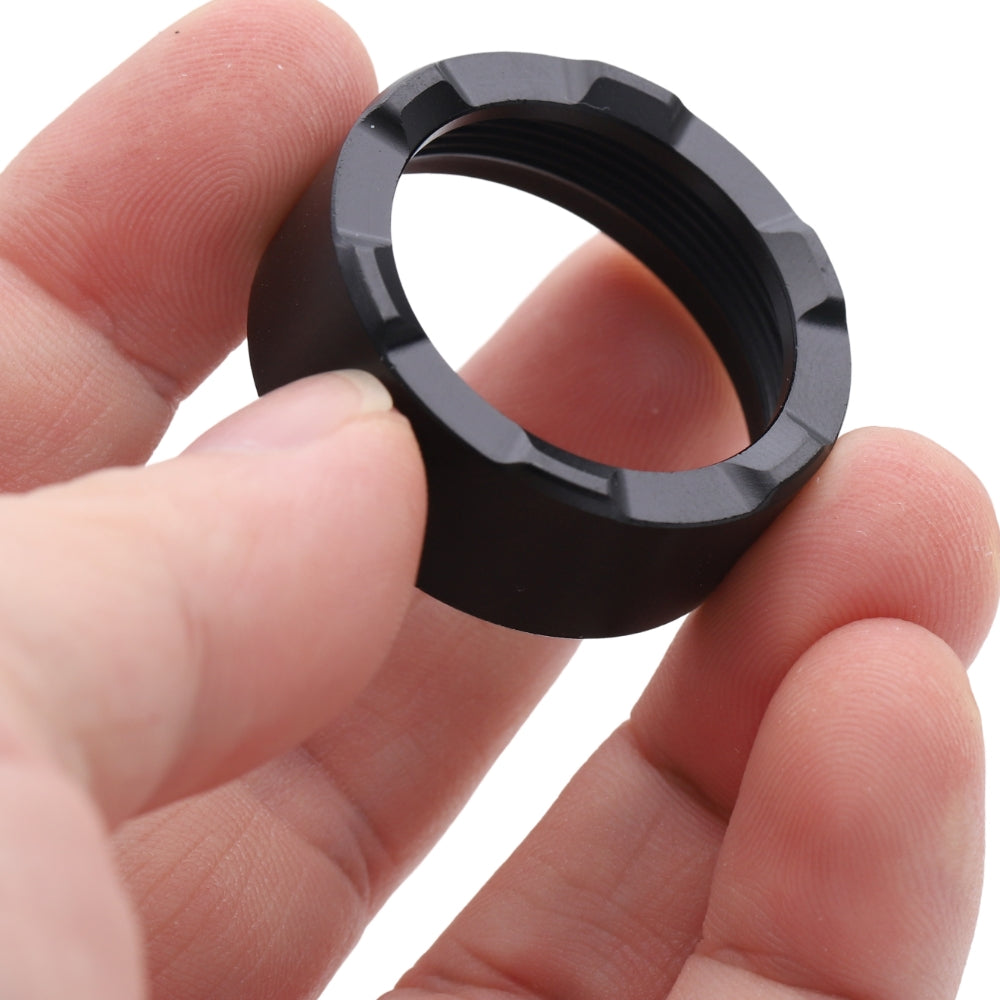 black stainless steel bezel, suitable for T8 S14 flashlight