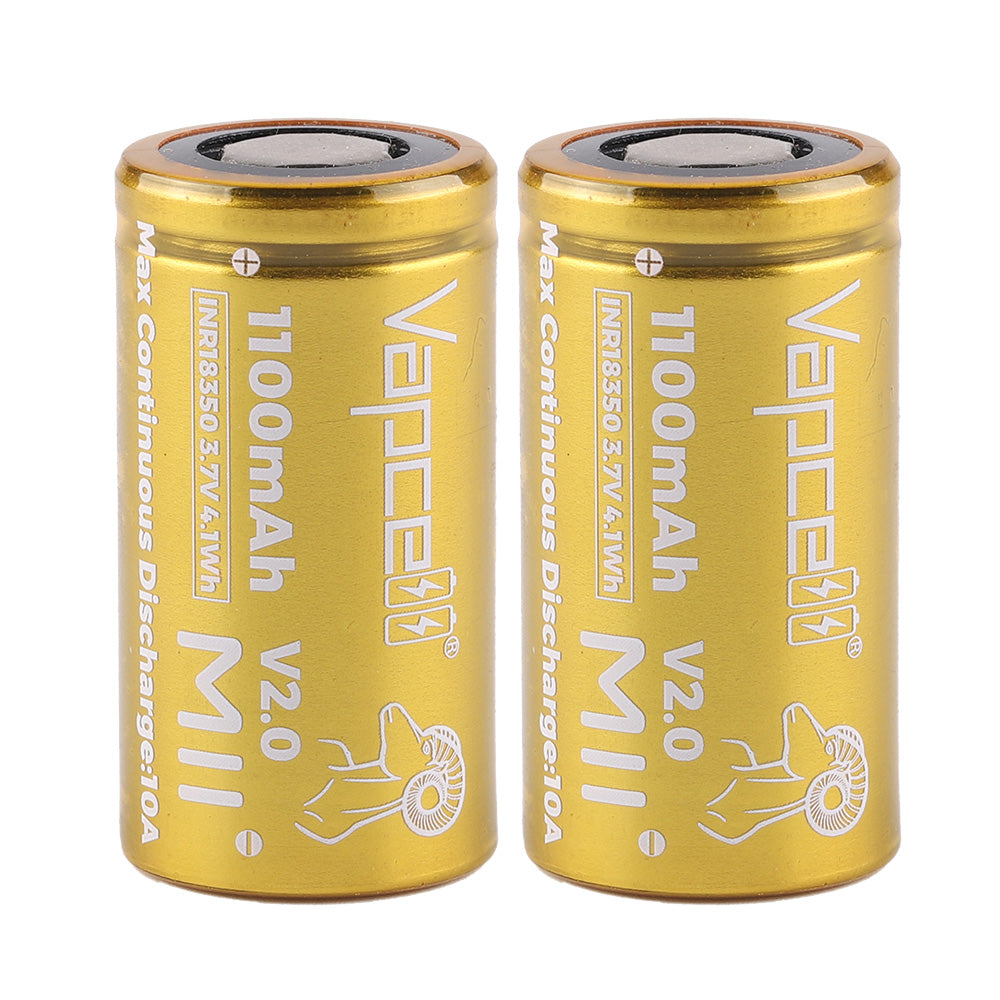 (2 pieces/pack) Vapcell M11 v2.0 18350 lithium batery , 1100mAh