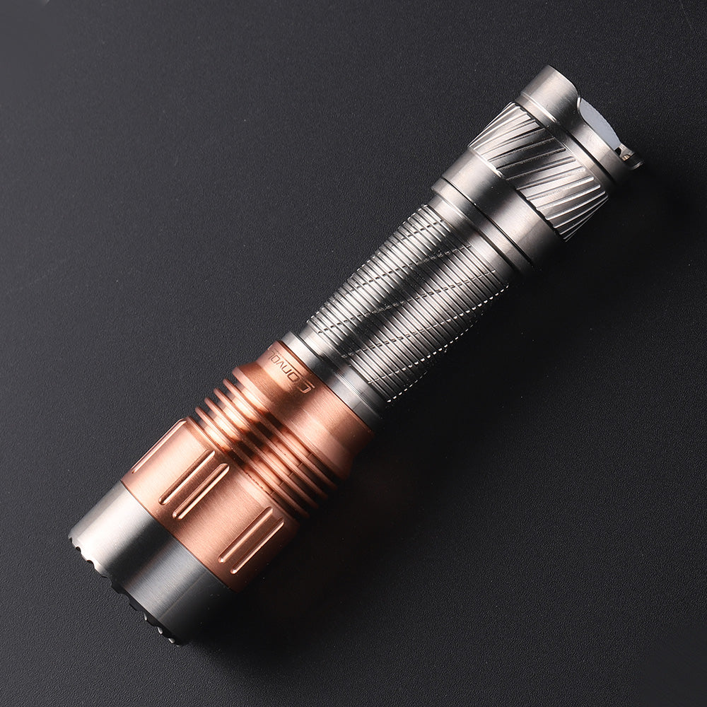 Convoy T6 copper head glossy Ti AA 14500 flashlight
