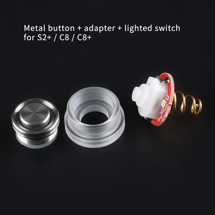 16mm light switch,  metal button