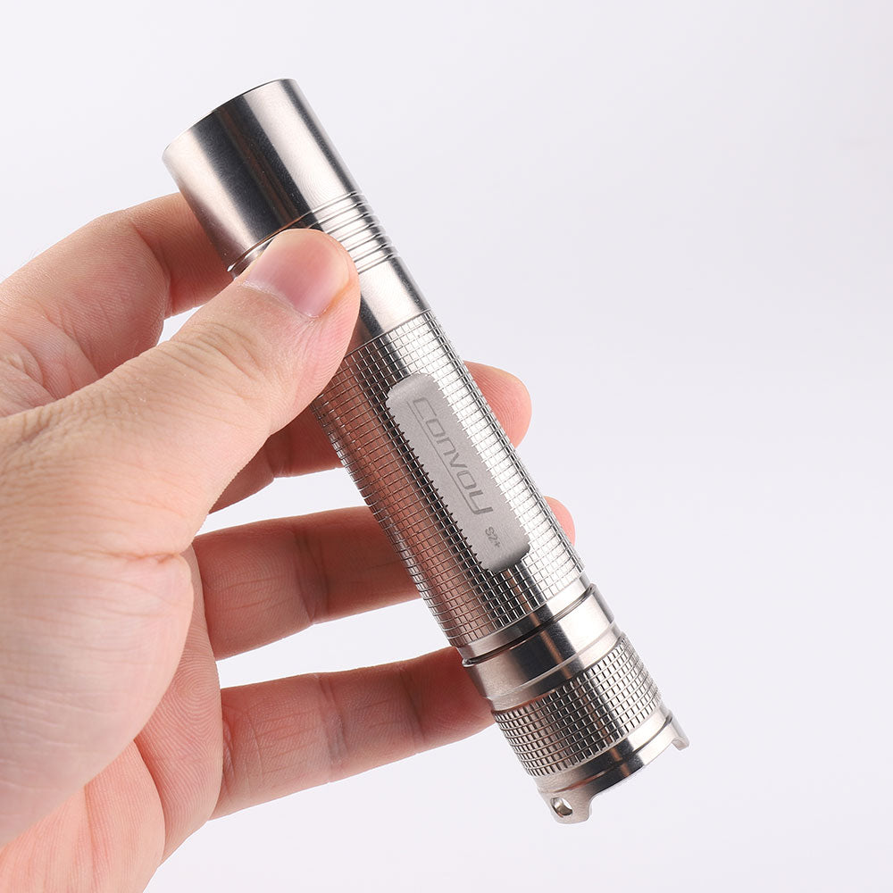 Convoy S2  glossy titanium alloy 18650 flashlight