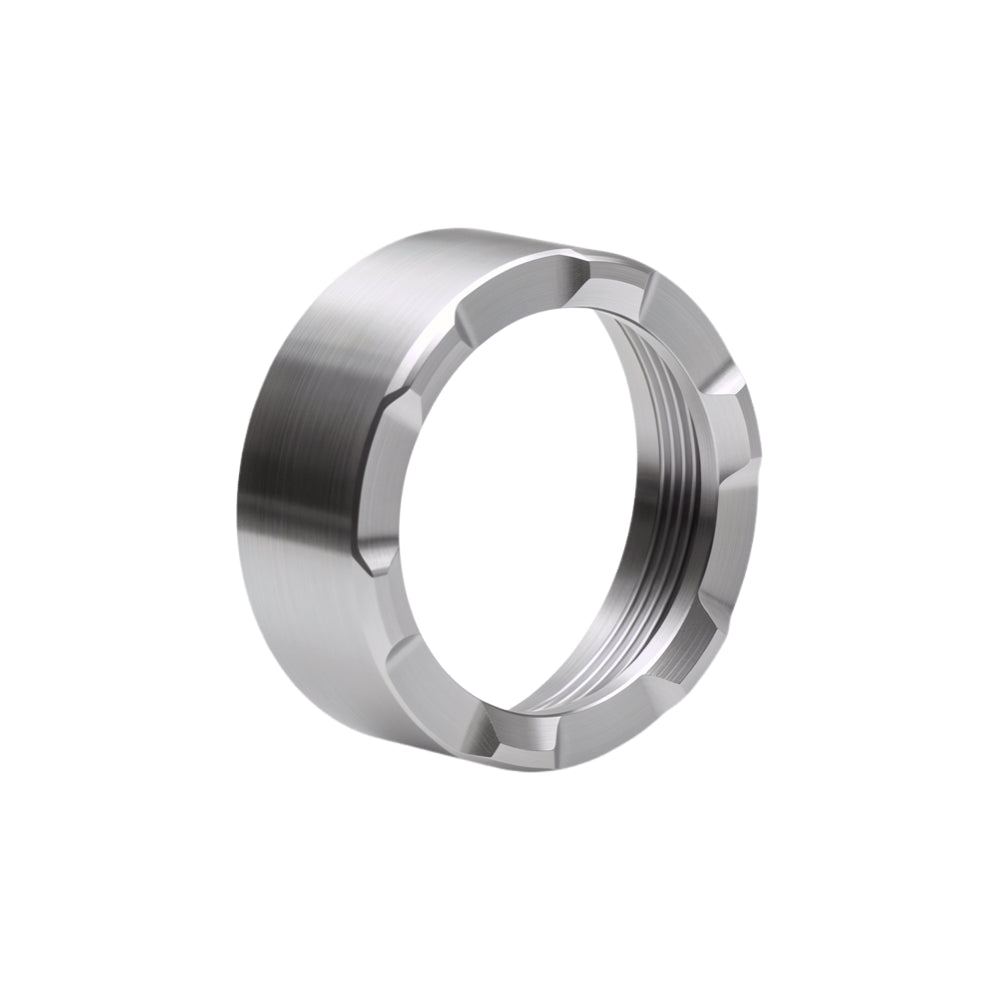 Silver stainless steel bezel, suitable for T8 S14 flashlight
